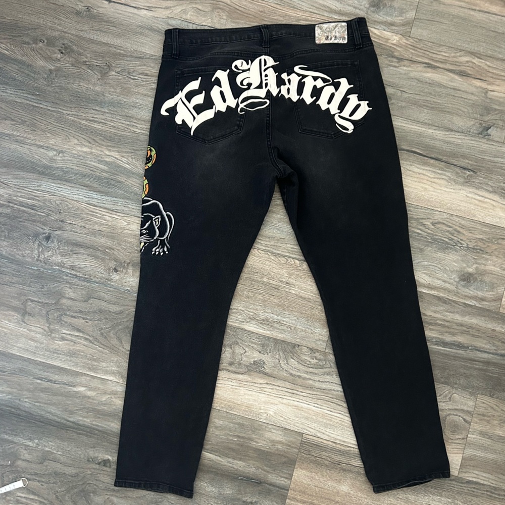 Ed hardy men’s black jeans size 38